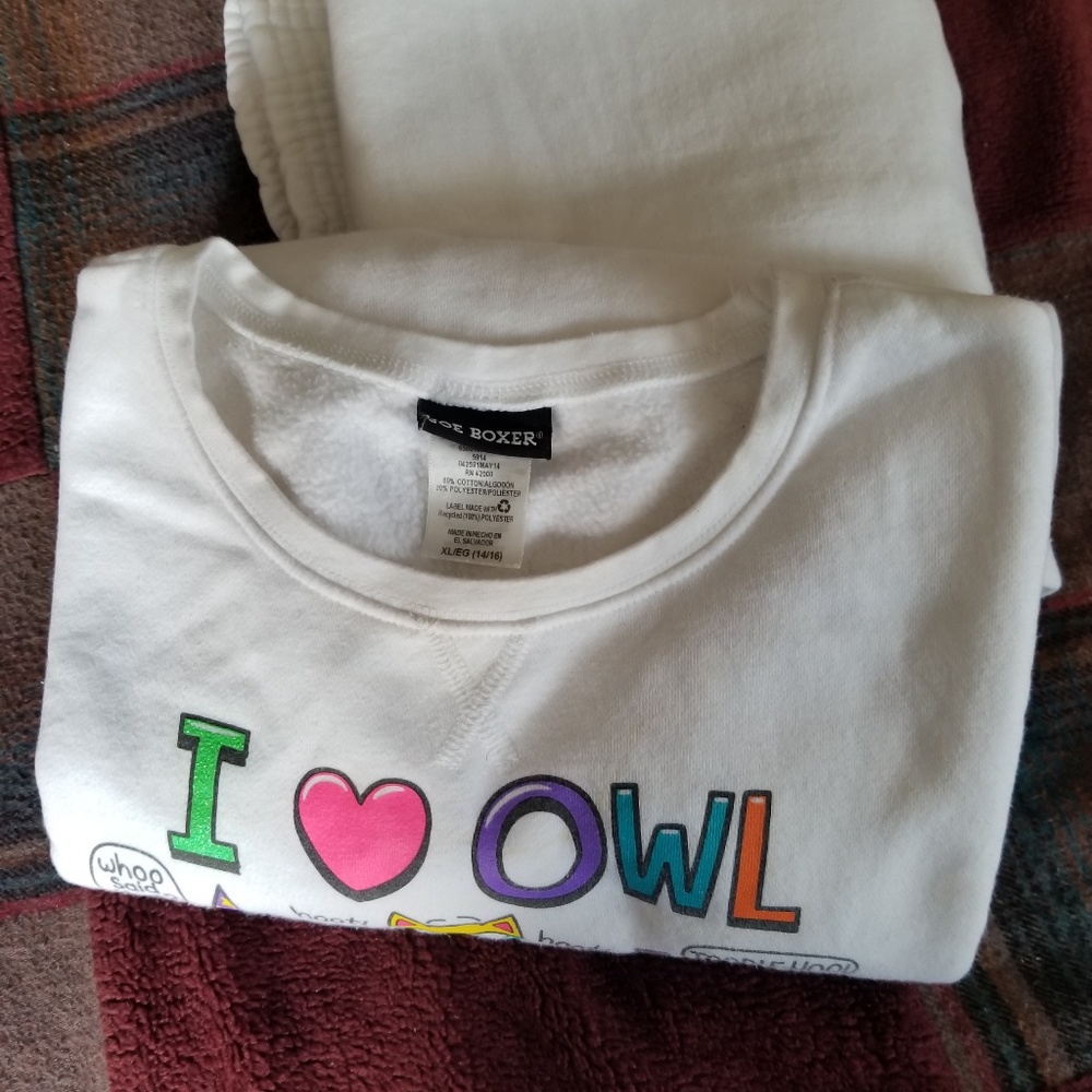 Joe Boxer Girl Sweatpants and Shirt